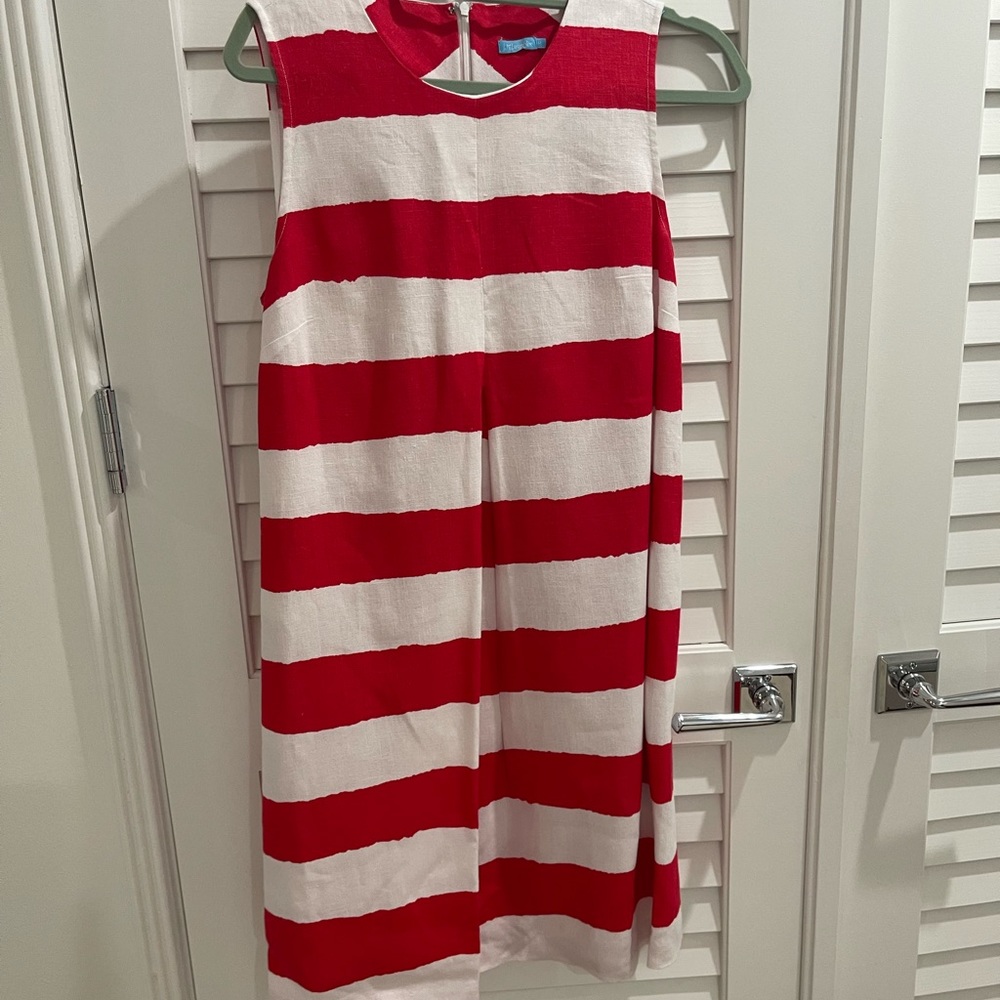 J. McLaughlin Shift dress white and red size M